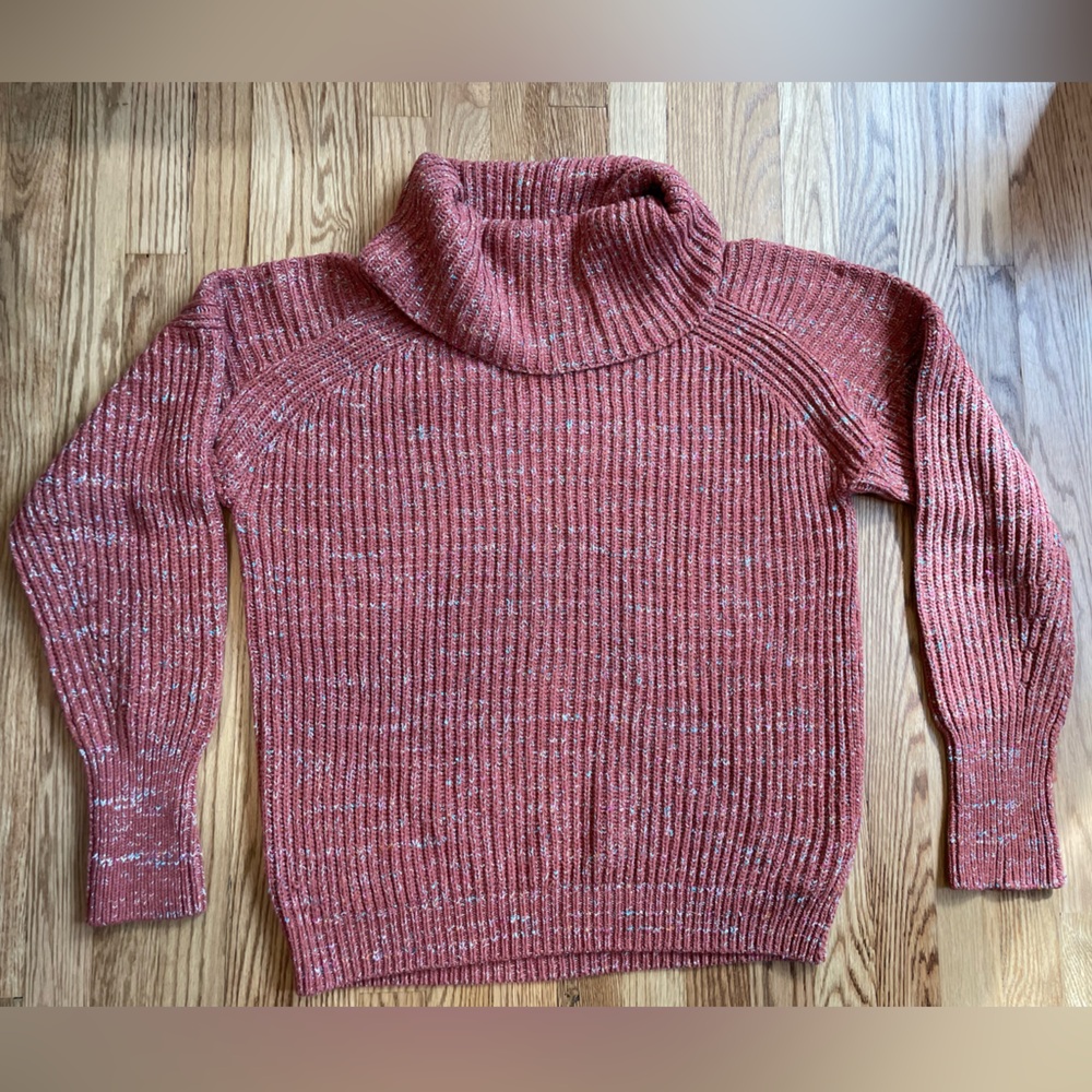 Free People Multicolor Knit Sweater - Terracotta with multicolor speckles